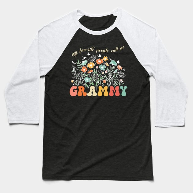 My Favorite People Call Me Grammy Mothers Day Baseball T-Shirt by New Hights